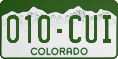 CO license plate 010CUI