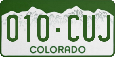 CO license plate 010CUJ