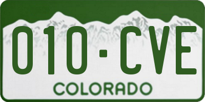 CO license plate 010CVE