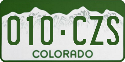 CO license plate 010CZS