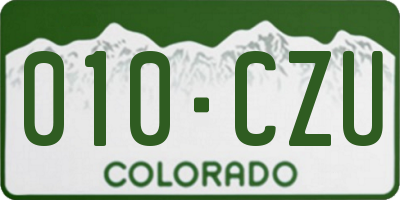 CO license plate 010CZU