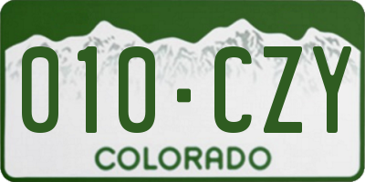 CO license plate 010CZY