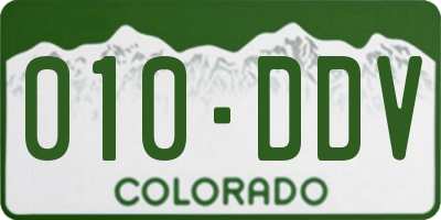 CO license plate 010DDV