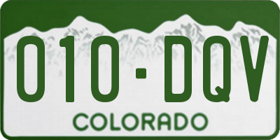 CO license plate 010DQV