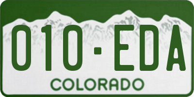 CO license plate 010EDA