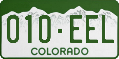CO license plate 010EEL