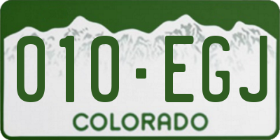 CO license plate 010EGJ