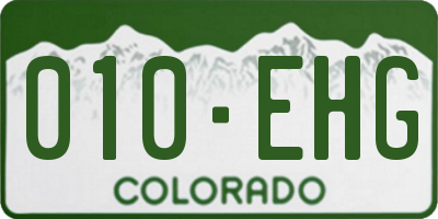 CO license plate 010EHG