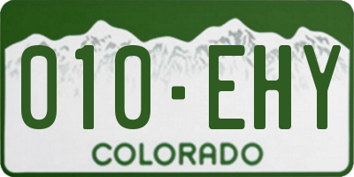 CO license plate 010EHY