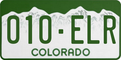 CO license plate 010ELR