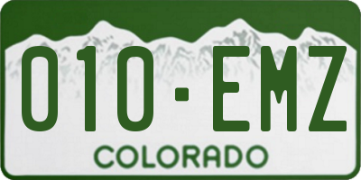 CO license plate 010EMZ