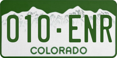 CO license plate 010ENR