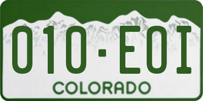 CO license plate 010EOI
