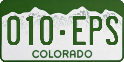 CO license plate 010EPS