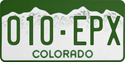 CO license plate 010EPX