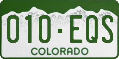 CO license plate 010EQS