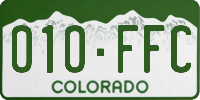 CO license plate 010FFC