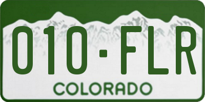 CO license plate 010FLR