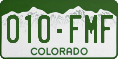 CO license plate 010FMF