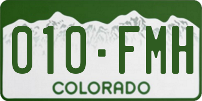 CO license plate 010FMH