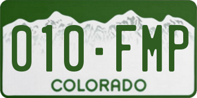 CO license plate 010FMP