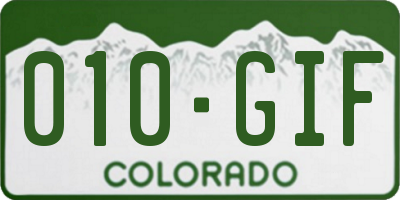 CO license plate 010GIF