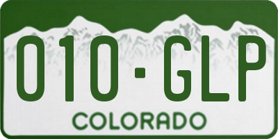 CO license plate 010GLP