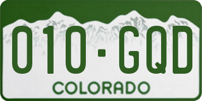 CO license plate 010GQD