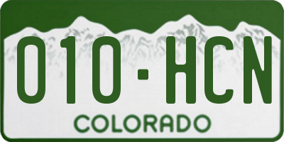 CO license plate 010HCN