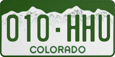 CO license plate 010HHU