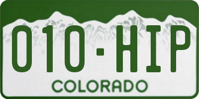 CO license plate 010HIP