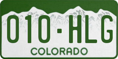 CO license plate 010HLG