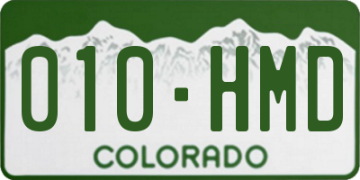 CO license plate 010HMD