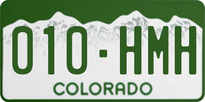 CO license plate 010HMH