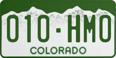 CO license plate 010HMO