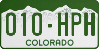 CO license plate 010HPH