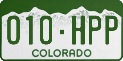 CO license plate 010HPP