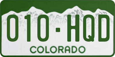 CO license plate 010HQD