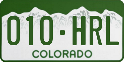 CO license plate 010HRL