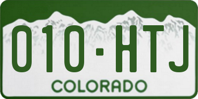 CO license plate 010HTJ