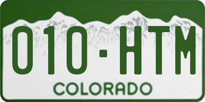 CO license plate 010HTM
