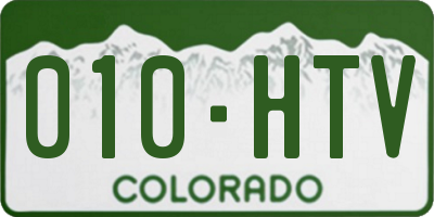 CO license plate 010HTV