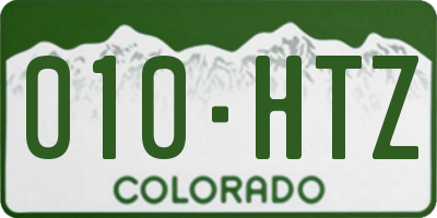 CO license plate 010HTZ