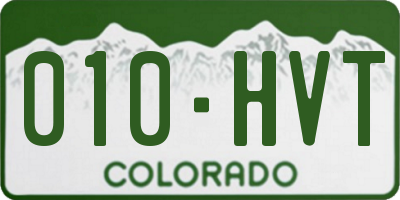 CO license plate 010HVT
