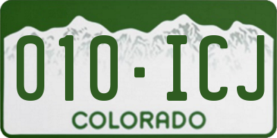 CO license plate 010ICJ