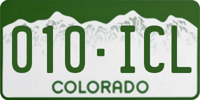 CO license plate 010ICL