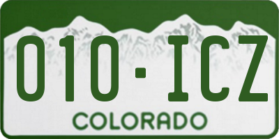CO license plate 010ICZ