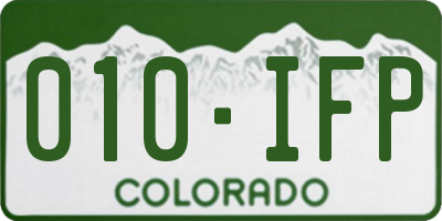 CO license plate 010IFP