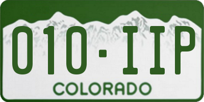 CO license plate 010IIP