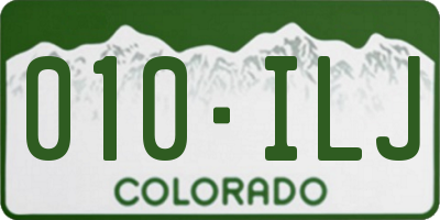 CO license plate 010ILJ